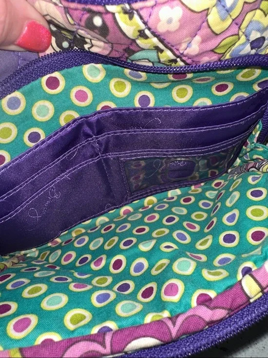 Vera Bradley Purple Paisley Quilted Crossbody - Picture 6 of 6